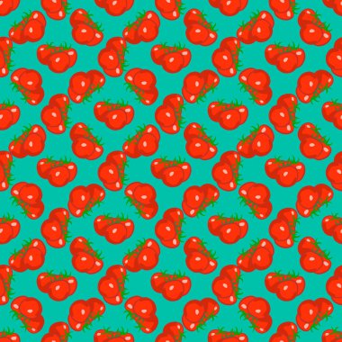 renkli desen domates ile