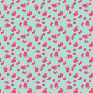 kalpleri ile renkli desen