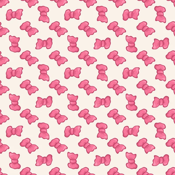 ピンクの弓とパターン — ストックベクタ