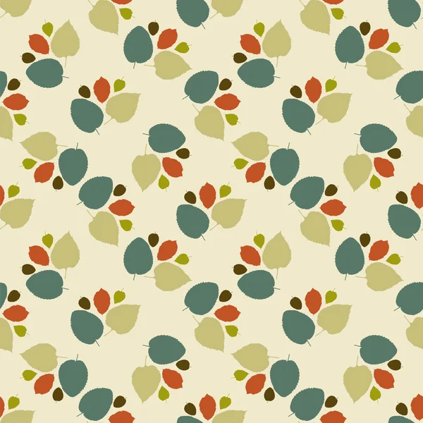Patrón colorido con hojas — Archivo Imágenes Vectoriales