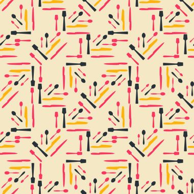 kaşık ile sarı desen