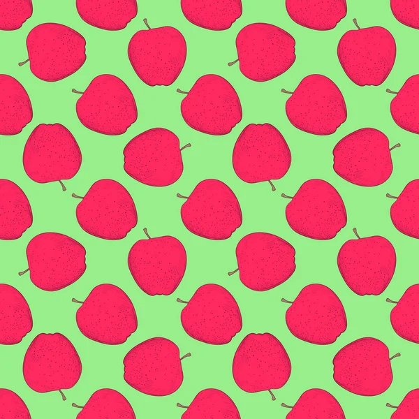 Motif avec des pommes rouges — Image vectorielle