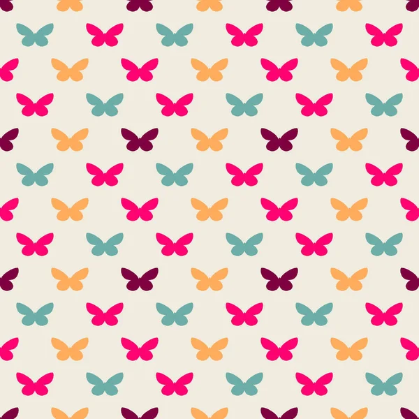 Padrão com borboletas coloridas — Vetor de Stock