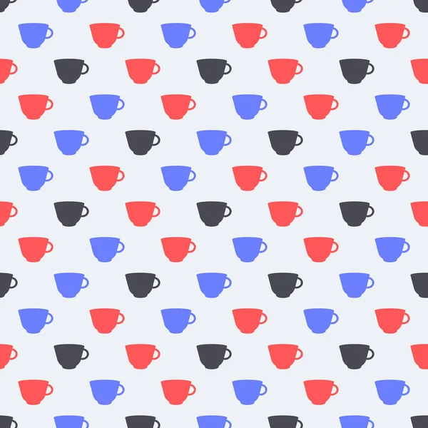 Vitt mönster med cups — Stock vektor