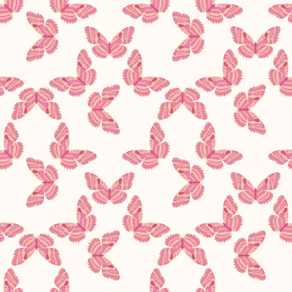 Pattern with red butterflies — Stock Vector