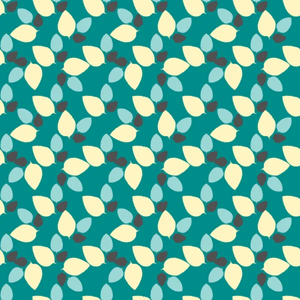 Motif coloré avec des feuilles — Image vectorielle