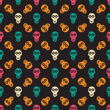 Dikişsiz renkli Cadılar Bayramı desen