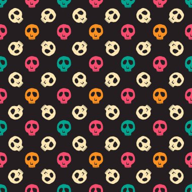 Dikişsiz renkli Cadılar Bayramı desen