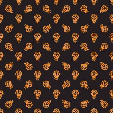 Dikişsiz renkli Cadılar Bayramı desen