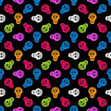 Dikişsiz renkli Cadılar Bayramı desen