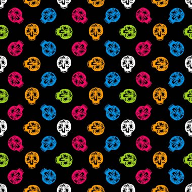 Dikişsiz renkli Cadılar Bayramı desen