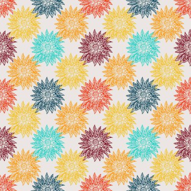 Çiçekler pürüzsüz desen