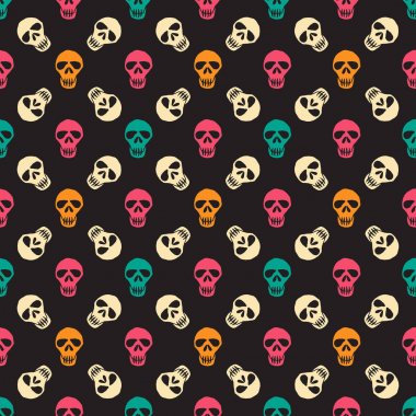 Dikişsiz renkli Cadılar Bayramı desen