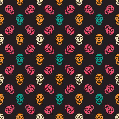 Dikişsiz renkli Cadılar Bayramı desen