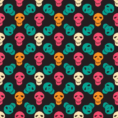 Dikişsiz renkli Cadılar Bayramı desen