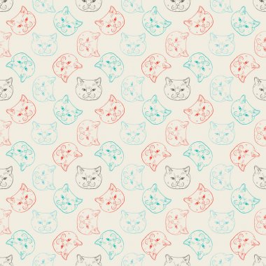 Kediler seamless modeli