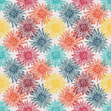 Çiçekler pürüzsüz desen