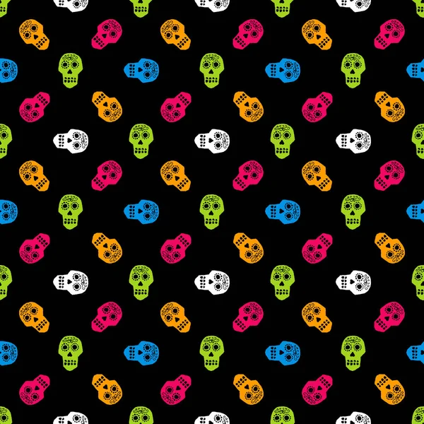 Seamless colorful halloween pattern — Stock Vector