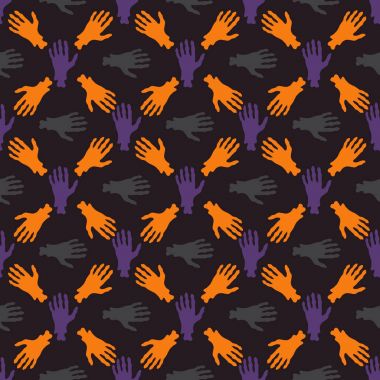  elleri ile renkli Cadılar Bayramı desen