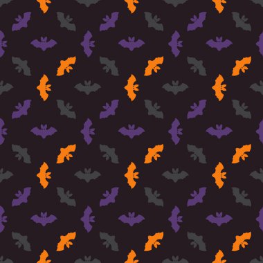 yarasalar ile renkli Cadılar Bayramı kalıbı