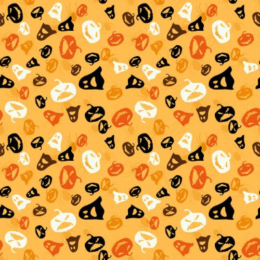 Cadılar Bayramı desenle hayaletler ve örümcekler