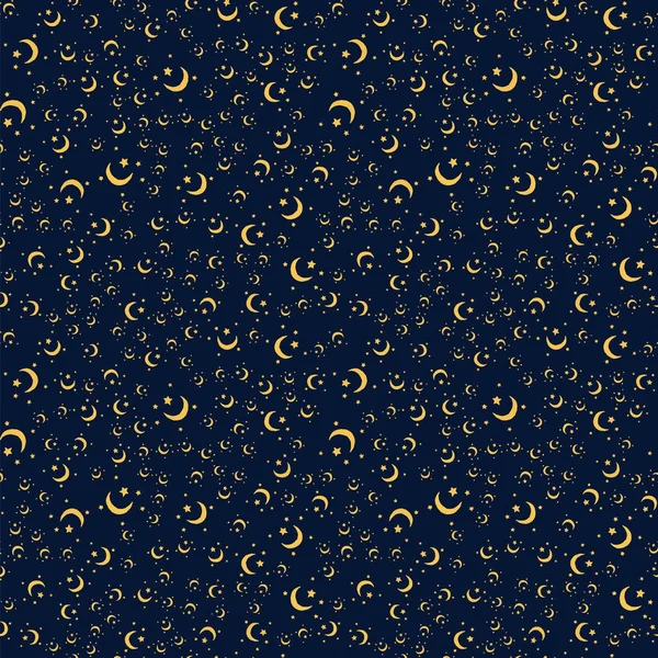 星と月とカラフルなパターン — ストックベクタ
