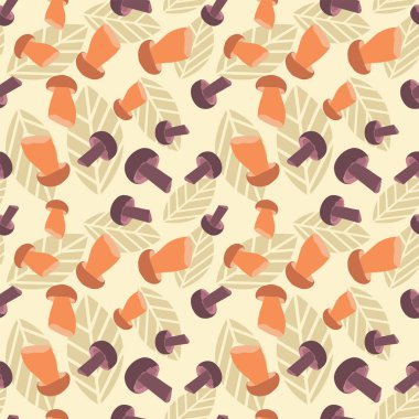 Dikişsiz renkli desen. Mantar ile vektör arka plan. Scrapbooking için desenli duvar kağıdı