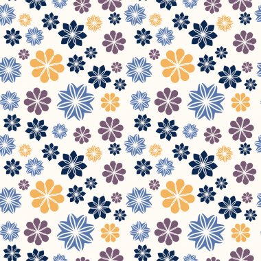 Kesintisiz renkli çiçek desenli. Soyut çiçek ile vektör arka plan. Scrapbooking için desenli kağıt duvar kağıdı