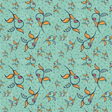 Kesintisiz renkli çiçek desenli. Soyut çiçek ile vektör arka plan. Scrapbooking için desenli kağıt duvar kağıdı