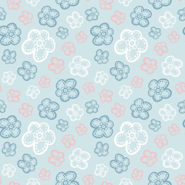 Kesintisiz renkli çiçek desenli. Soyut çiçek ile vektör arka plan. Scrapbooking için desenli kağıt duvar kağıdı