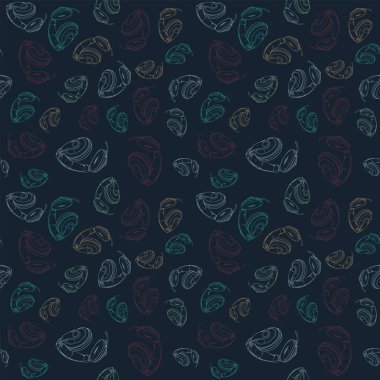 Dikişsiz renkli desen. Vektör arka plan kulaklıklarla. Scrapbooking için desenli kağıt duvar kağıdı