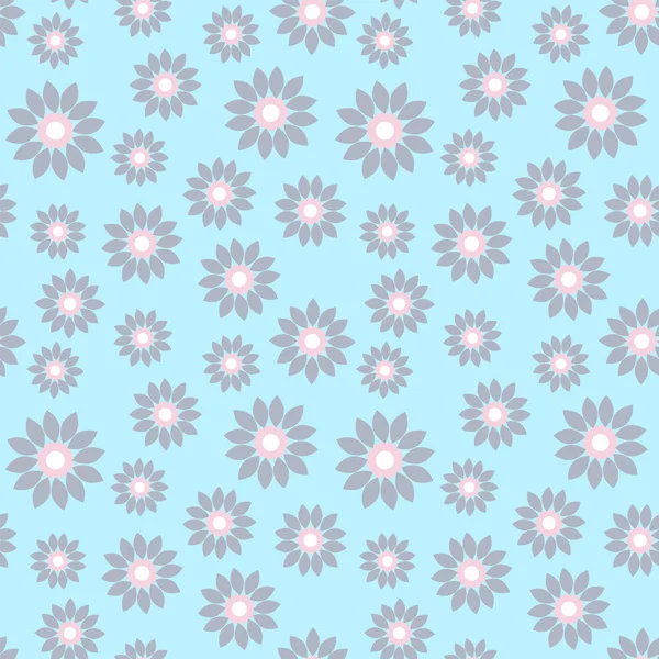シームレスなカラフルな花柄 抽象的な花の背景をベクトルします スクラップブッ キングのパターン紙壁紙 — ストックベクタ