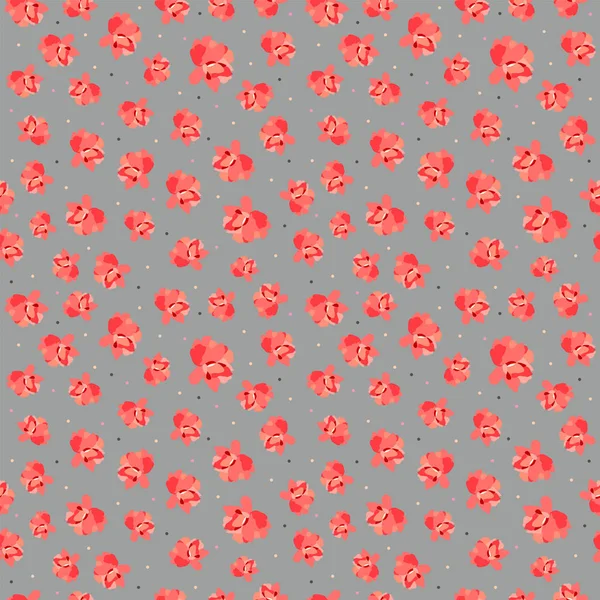 Patrón Floral Sin Costuras Colores Fondo Vectorial Con Flores Abstractas — Archivo Imágenes Vectoriales