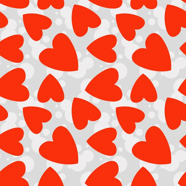 Seamless Cute Red Hearts Shape Pattern Vector Illustration Royalty Free Stock Illustrations