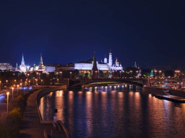 Moskova Kremlin gece, 2016.