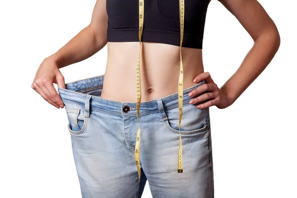 Diet concept and hanppy woman — Stock Photo, Image