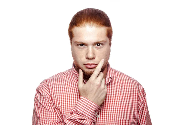 感情的な赤毛の実業家 — ストック写真