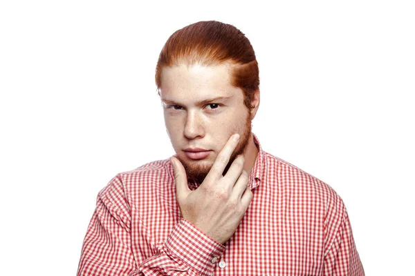 感情的な赤毛の実業家 — ストック写真