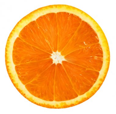 Orange fruit. Orange slice isolated on white background clipart