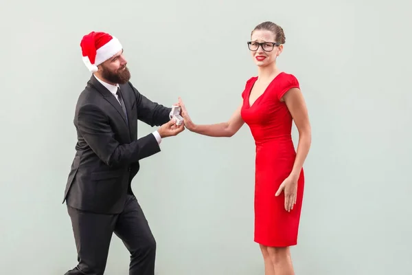 Seine Sätze von Hand und Herzen zu Weihnachten seine schlechte Idee! — Stockfoto