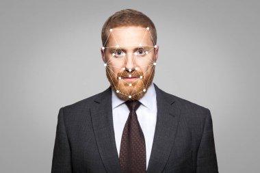 Biyometrik doğrulama işadamı yüz tanıma