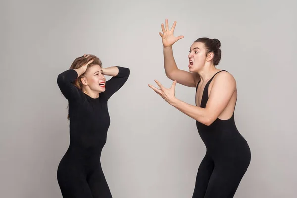 Angry man shouting at young woman background, quarrel in couple concept — Stock Image Angry Man Shouting Young Woman Background Quarrel Couple Concept Royalty Free Stock Images