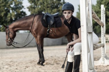 Hipodrom at, spor ve moda kavramı yakınındaki poz prestij sporcu 