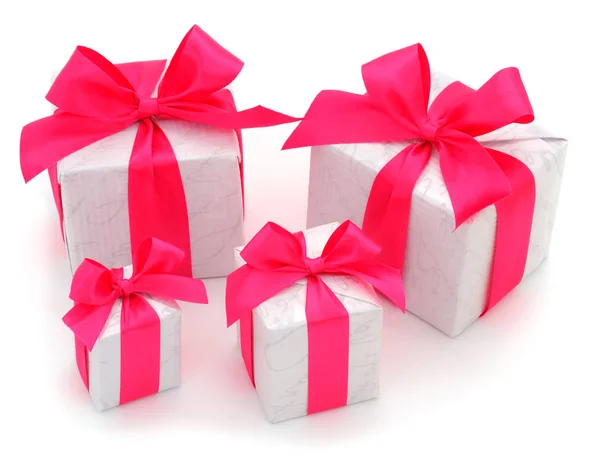 Gift boxes, gifts on a white background isolated. — Stock Photo, Image