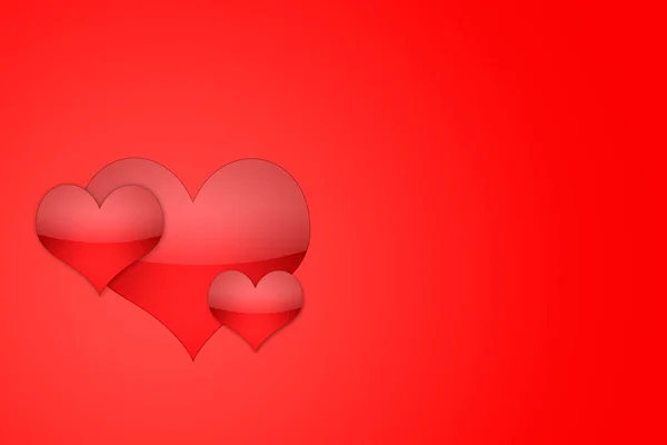 Red abstract hearts patterns. — Stock Photo, Image