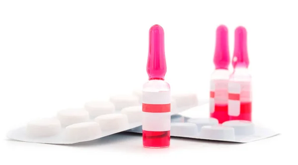Medizinische Kapseln Medikamente Pillen Isoliert Auf Weißem Hintergrund — Stockfoto