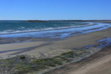 Alçak gelgit kumsalı, Yarımada Valdes, Patagonya, Arjantin