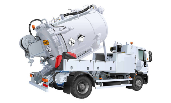 vacuum tank truck for cleaning stormwater and sewer networks 