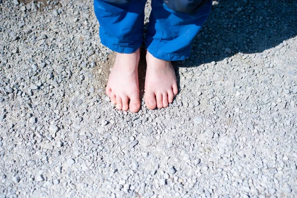 Child Shoes Barefoot Lifestyle — Stock Photo, Image
