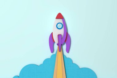 Kağıt işçiliği roket başlatma işi